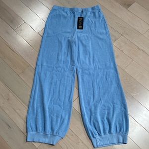 Suzie Kondi Harem High waist beach terry cotton powder blue pants